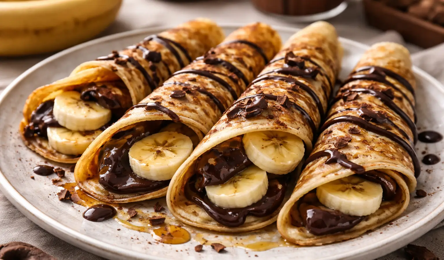 Naleśniki z bananem i czekoladą