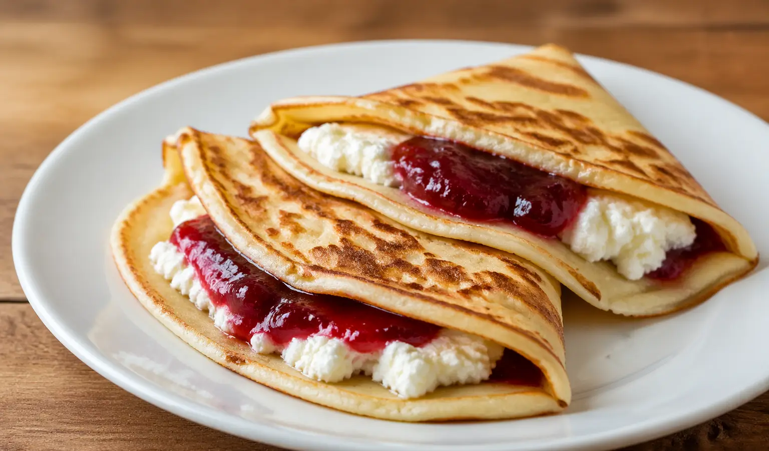 Naleśniki z dżemem i twarożkiem