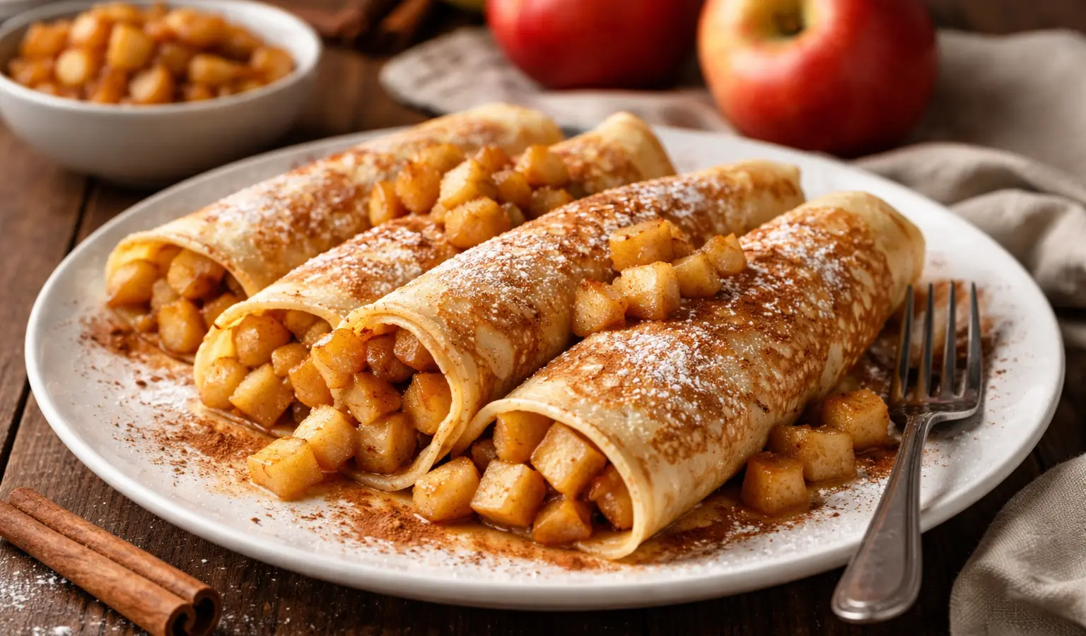 Naleśniki z jabłkami i cynamonem