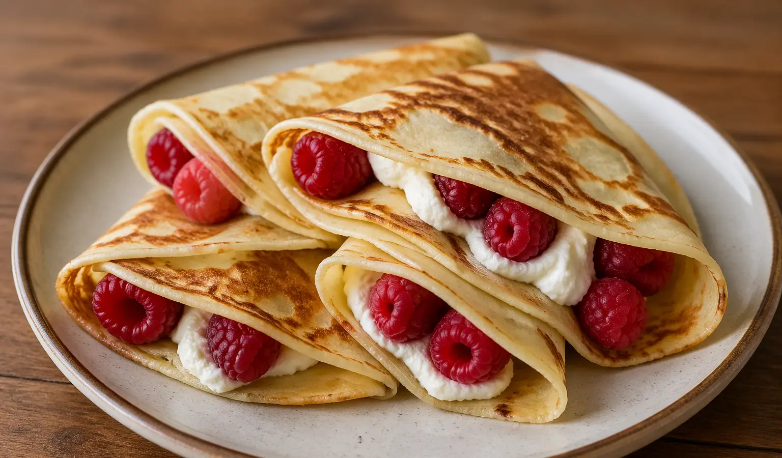 Naleśniki z mascarpone i malinami