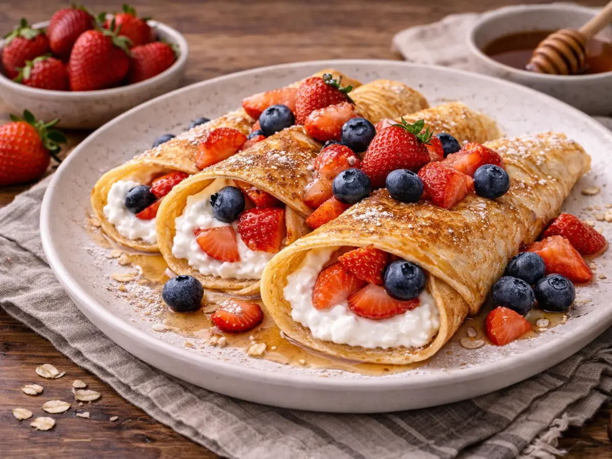 Naleśniki śniadaniowe z serkiem waniliowym