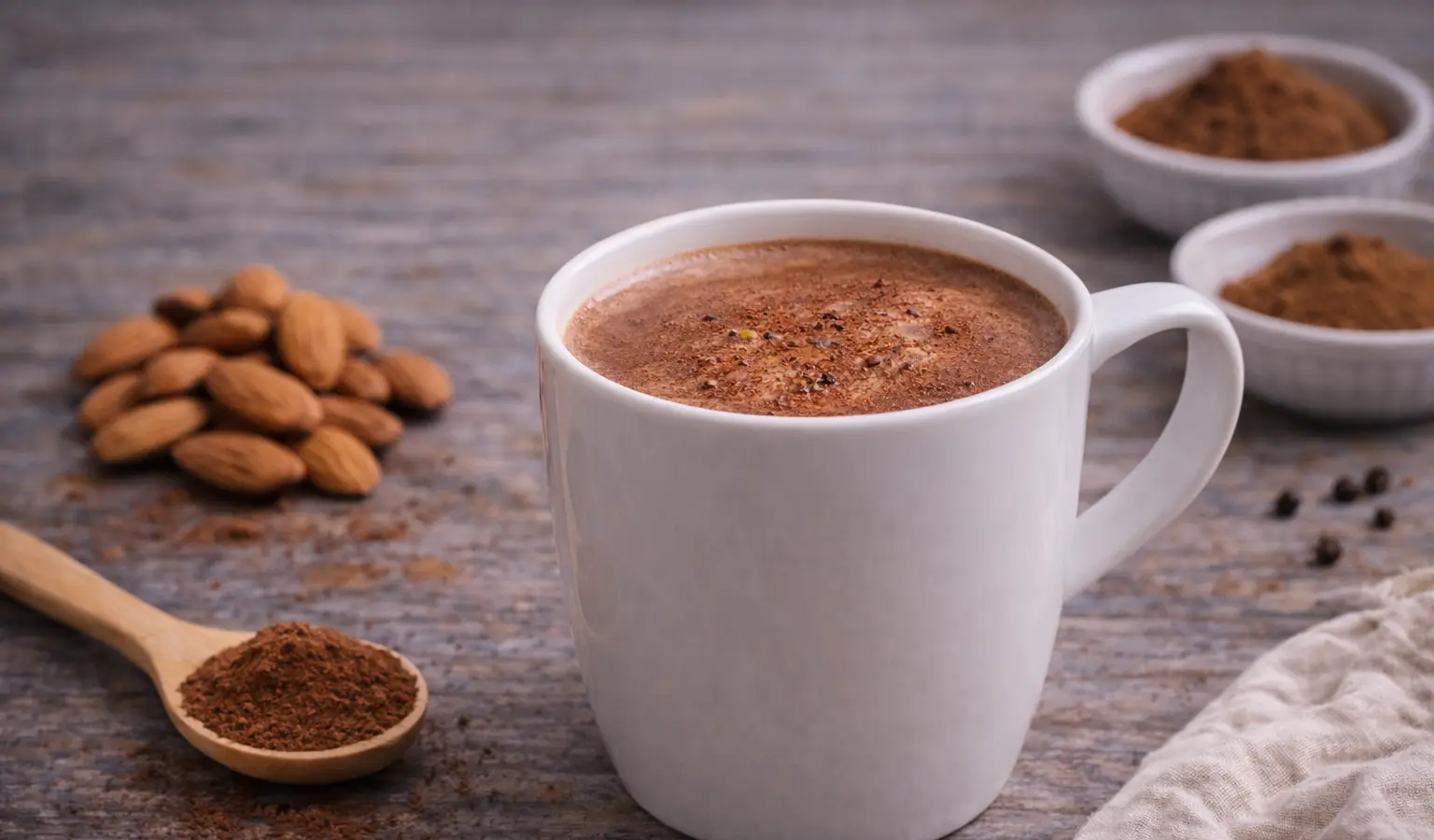 Napój migdałowy z kakao