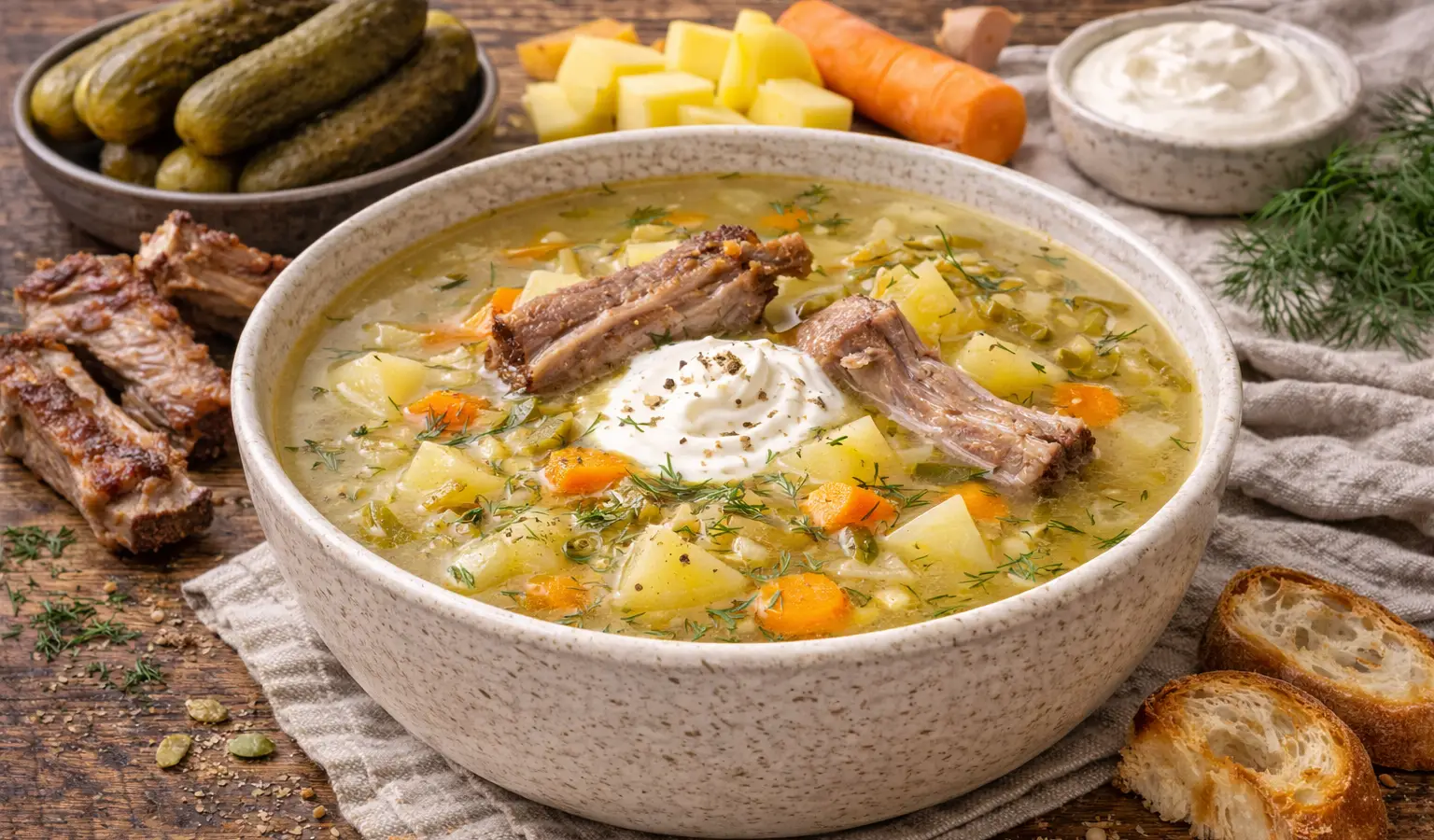 Ogórkowa na żeberkach