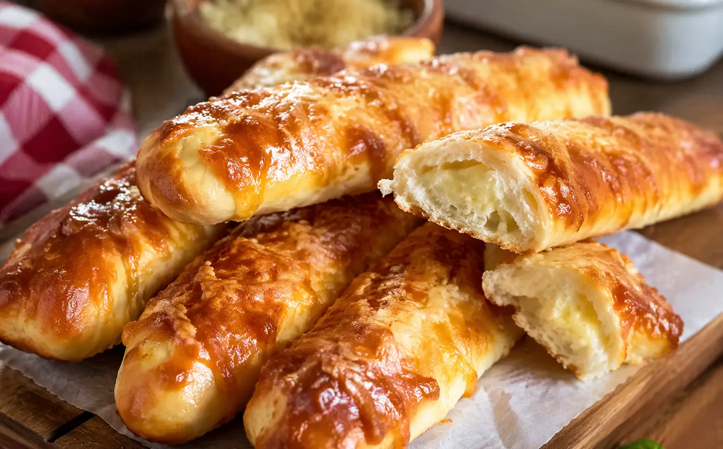 Paluchy z ciasta drożdżowego z serem