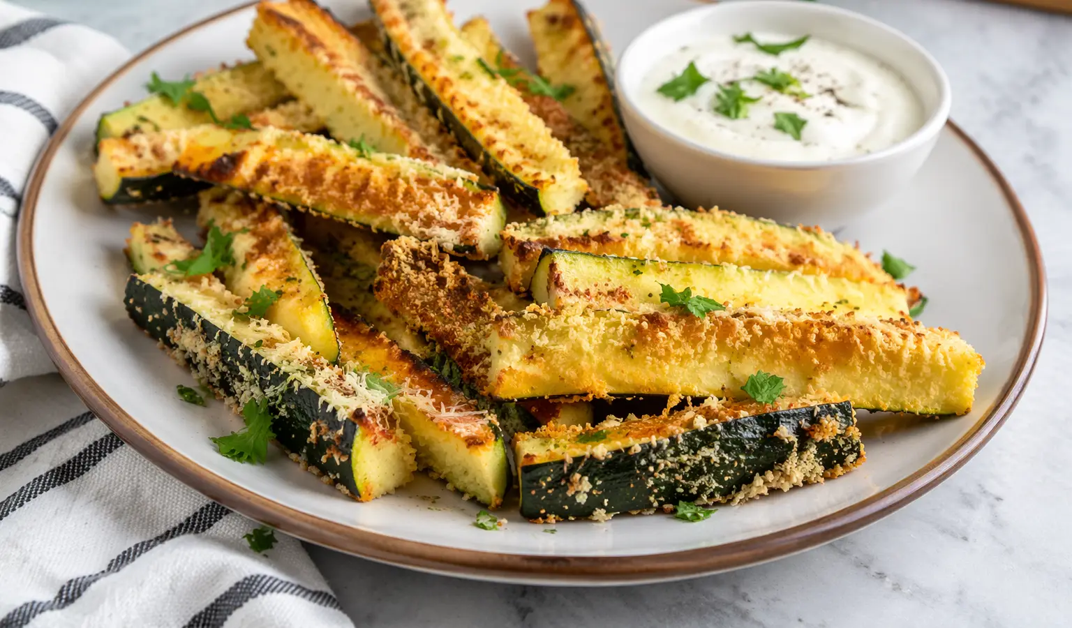 Paluszki z cukinii w piekarniku