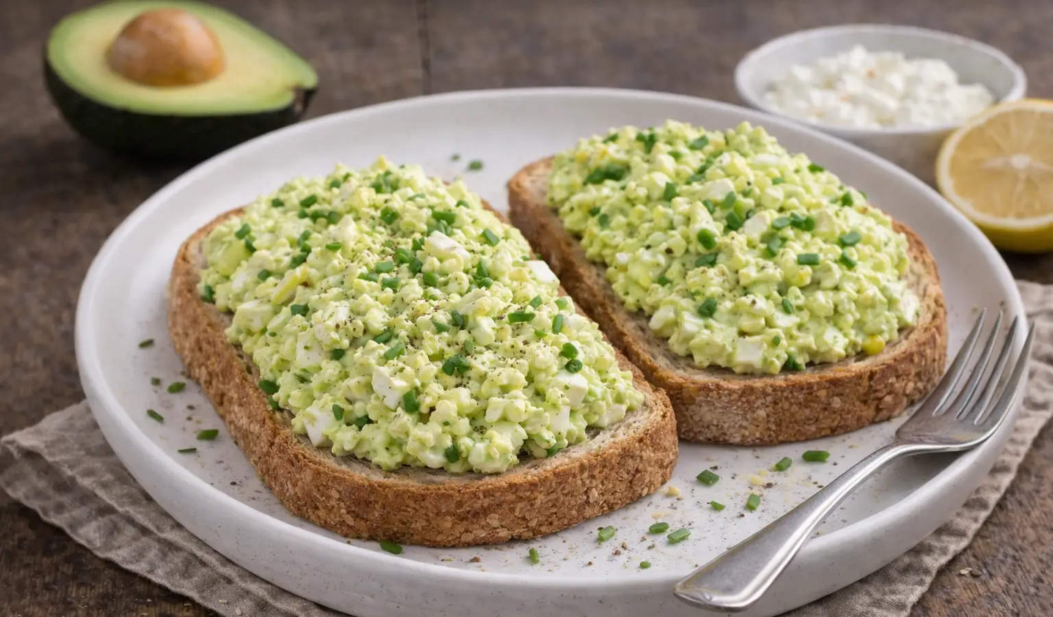 Pasta z awokado i twarogu