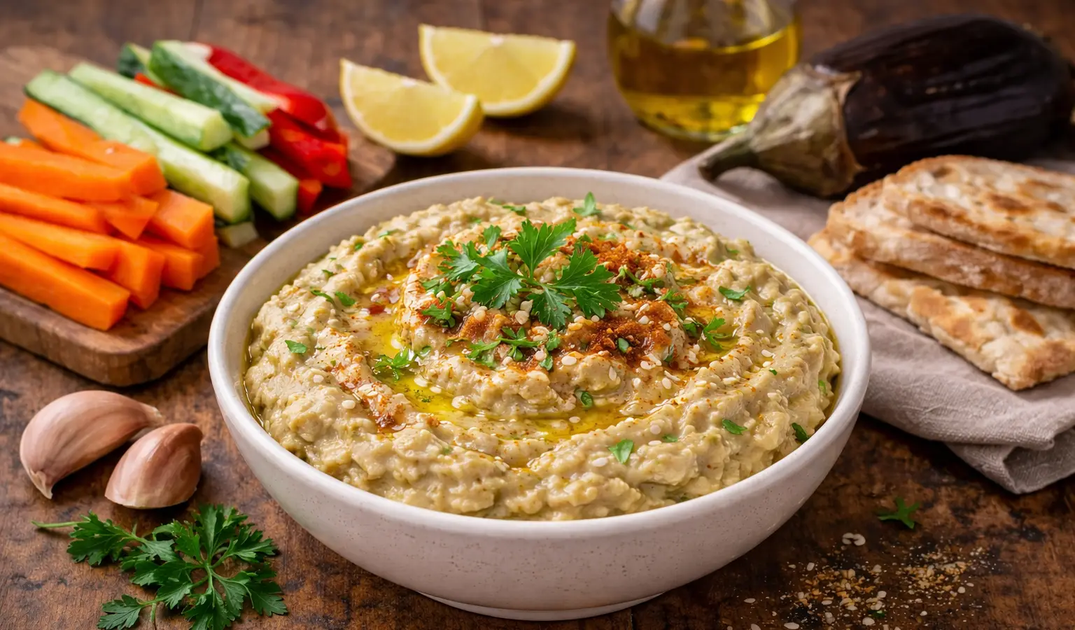 Pasta z pieczonego bakłażana