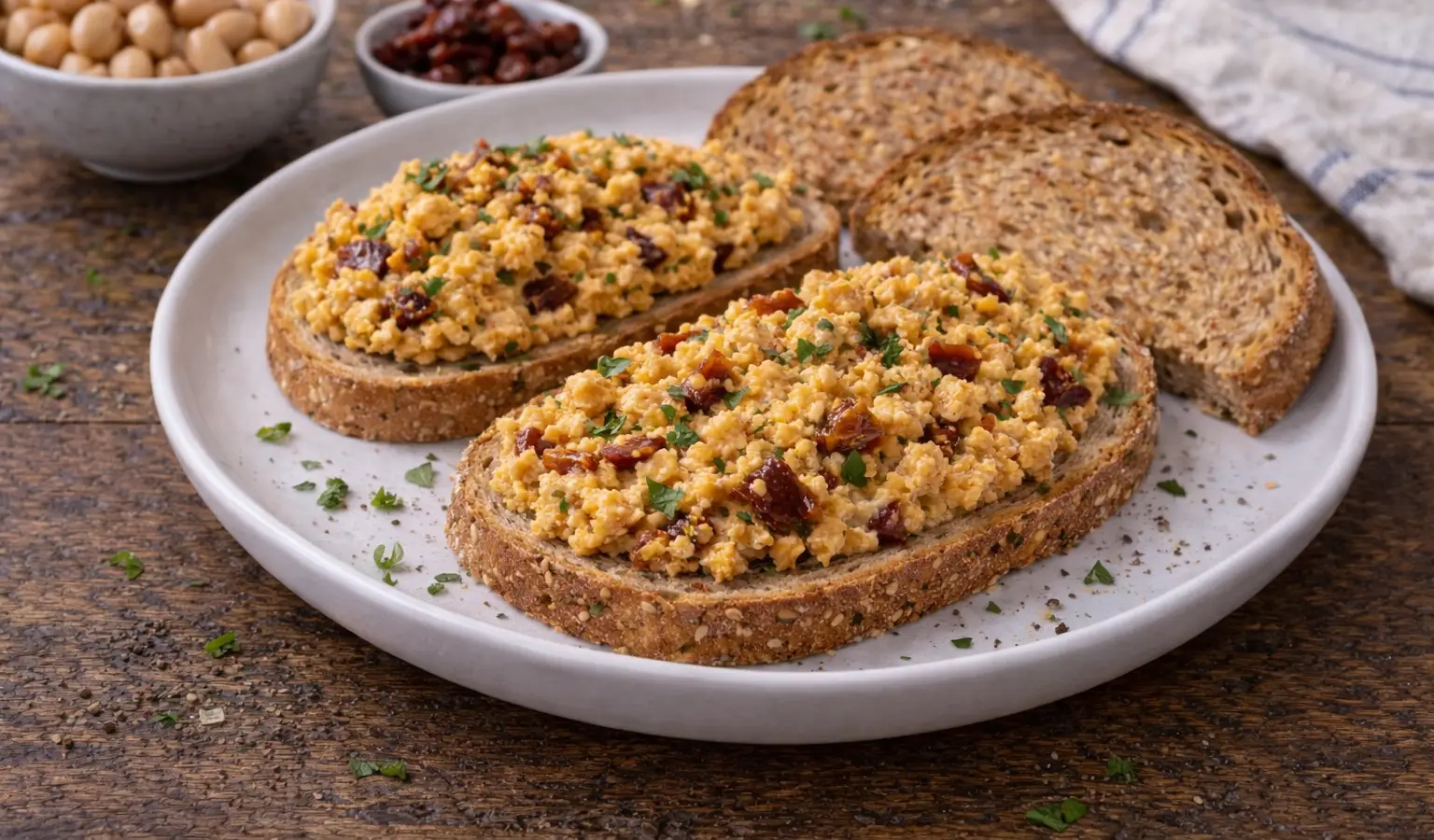 Pasta z ciecierzycy i suszonych pomidorów