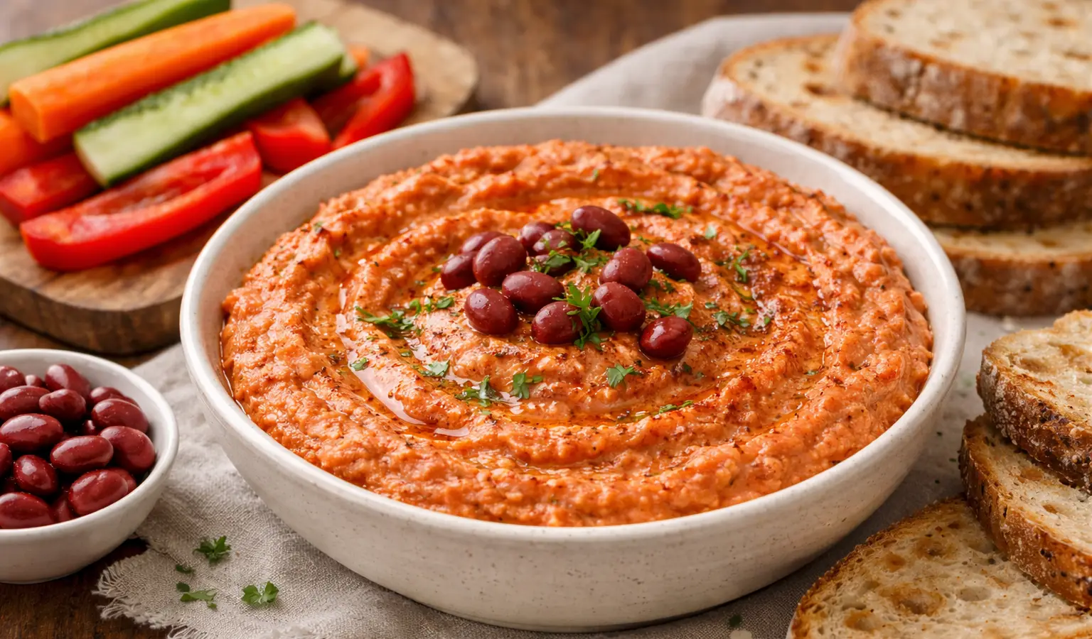 Pasta z czerwonej fasoli i papryki