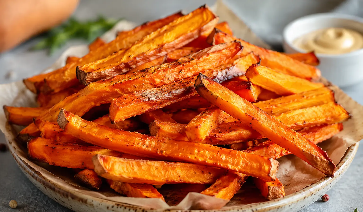 Pieczone frytki z batata