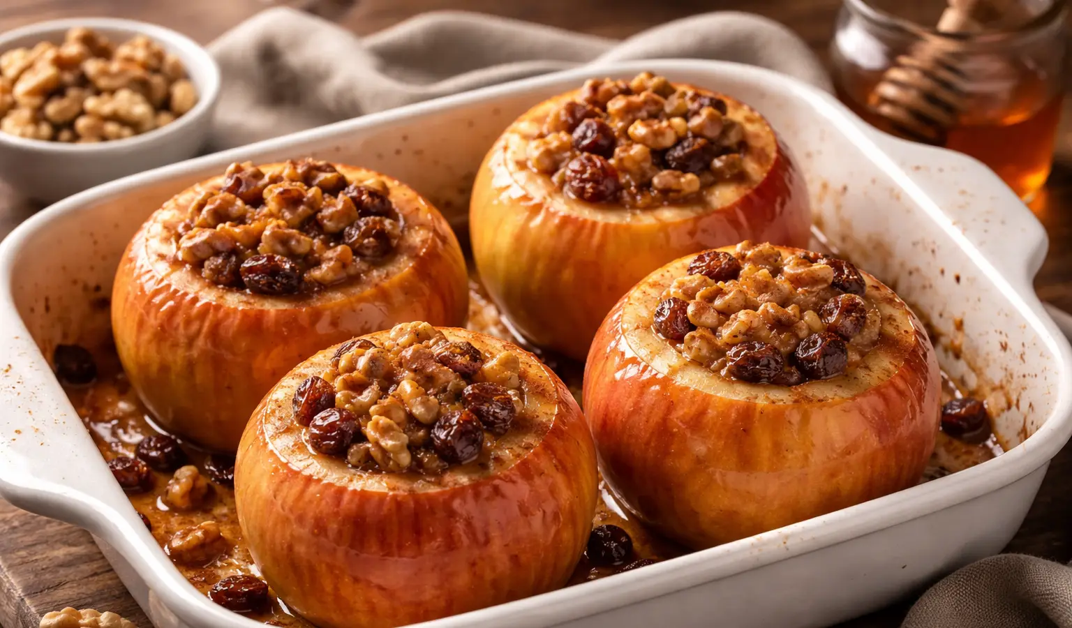 Pieczone jabłka z orzechami