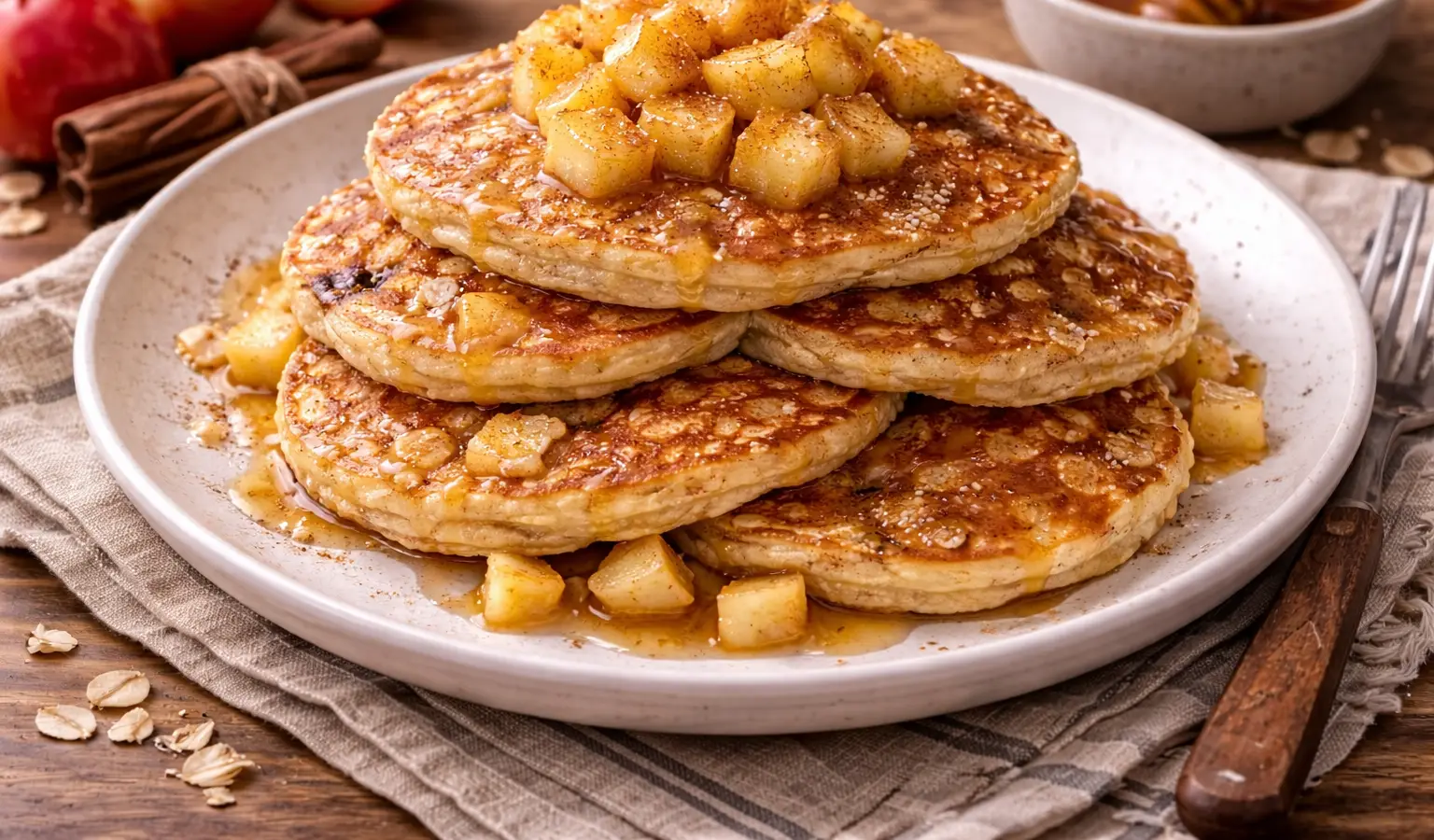 Placuszki owsiane z jabłkiem