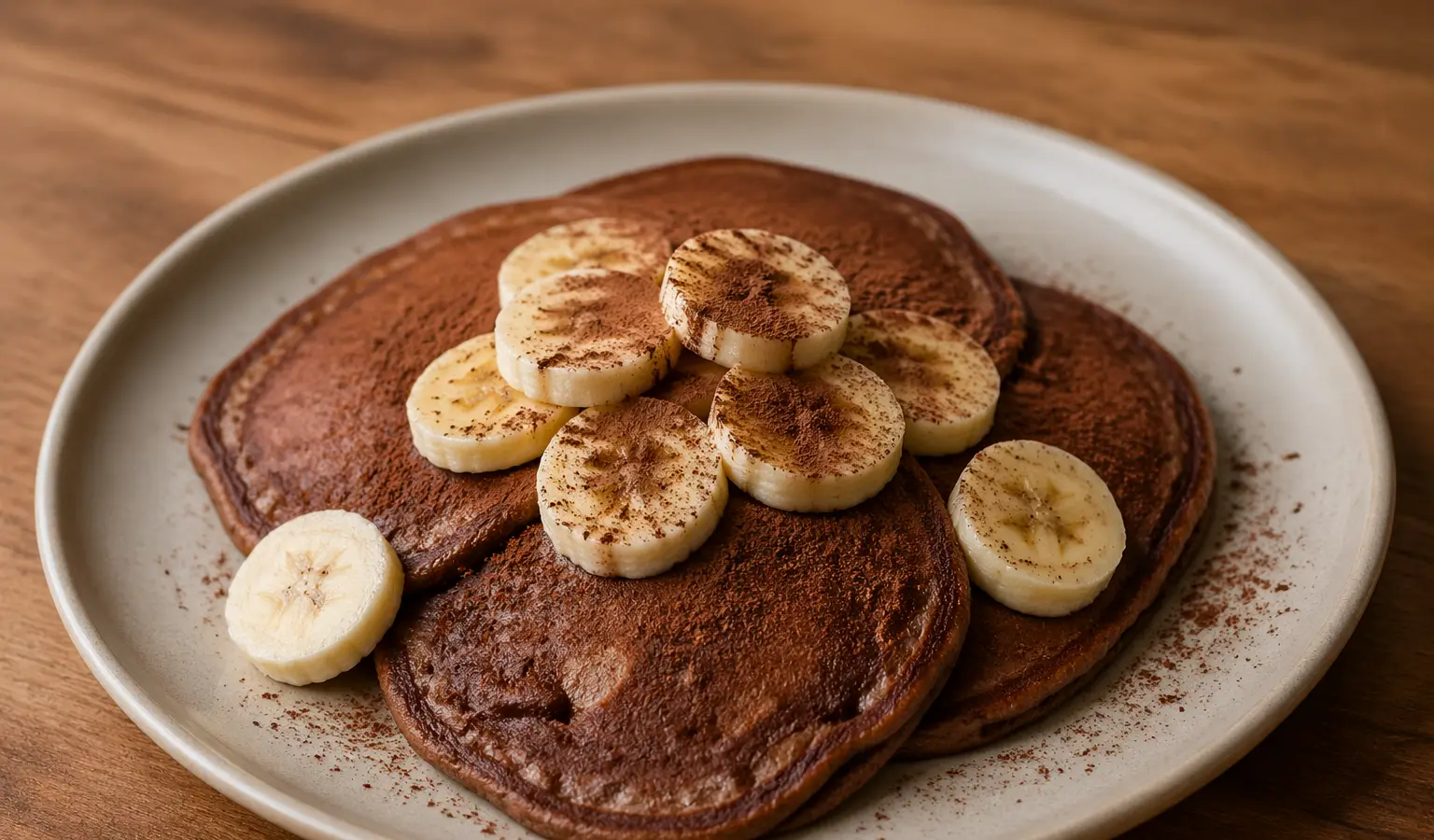 Placuszki kakaowe z bananem i jogurtem