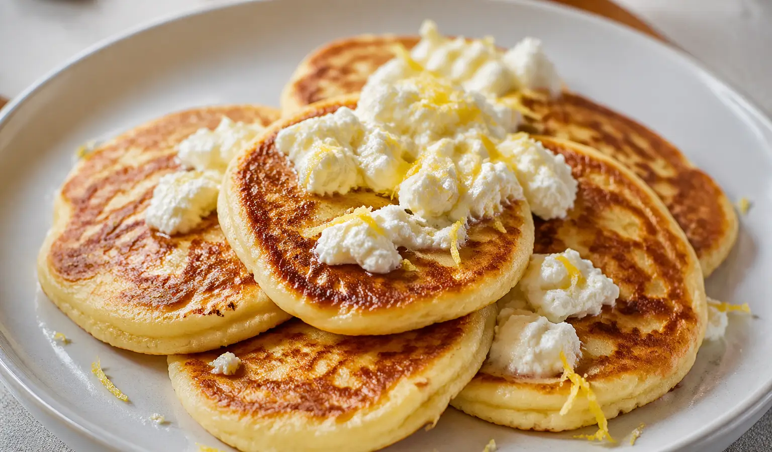 Placuszki z ricottą, cytryną i wanilią