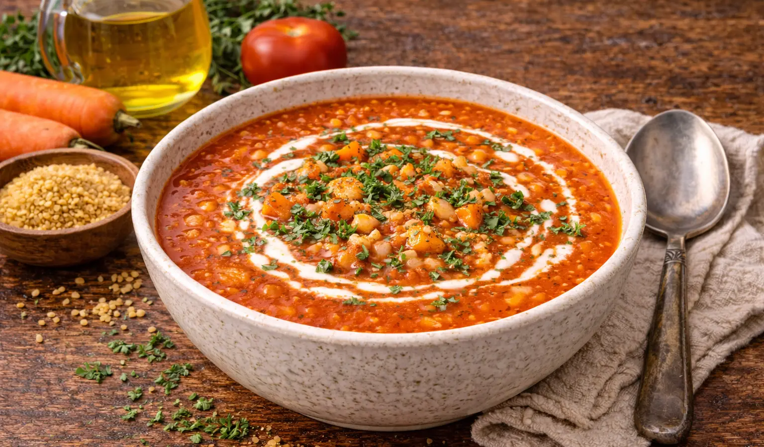 Pomidorowa z kaszą bulgur