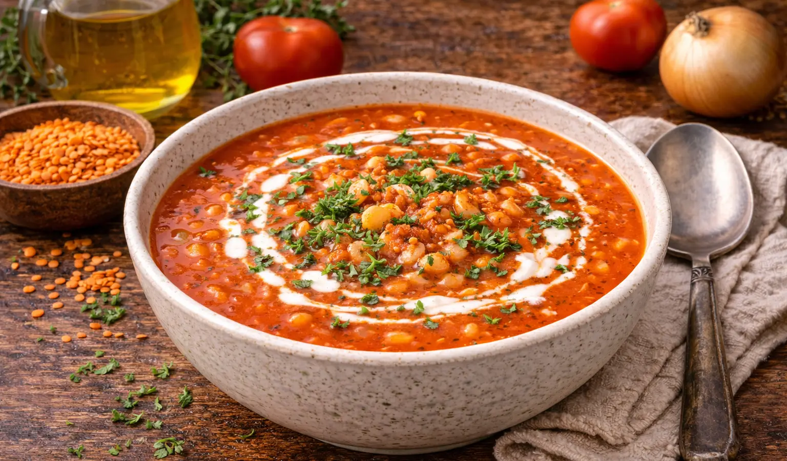 Pomidorowa z soczewicą