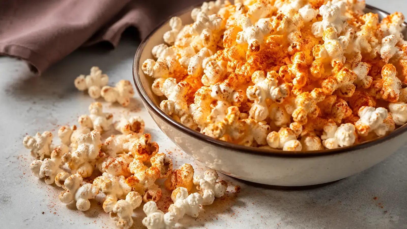 Popcorn z papryką i masłem