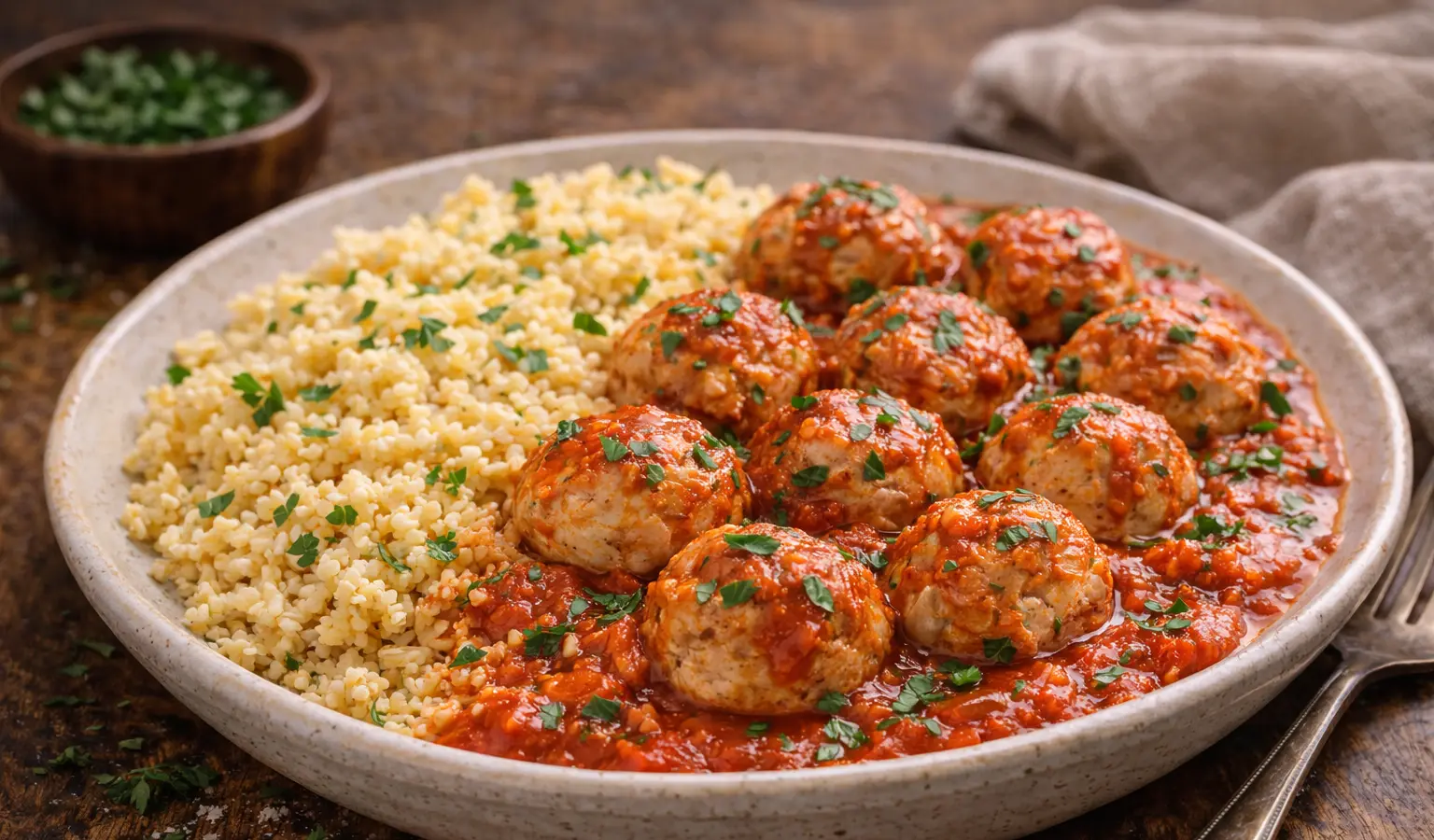 Pulpeciki z indyka z kaszą