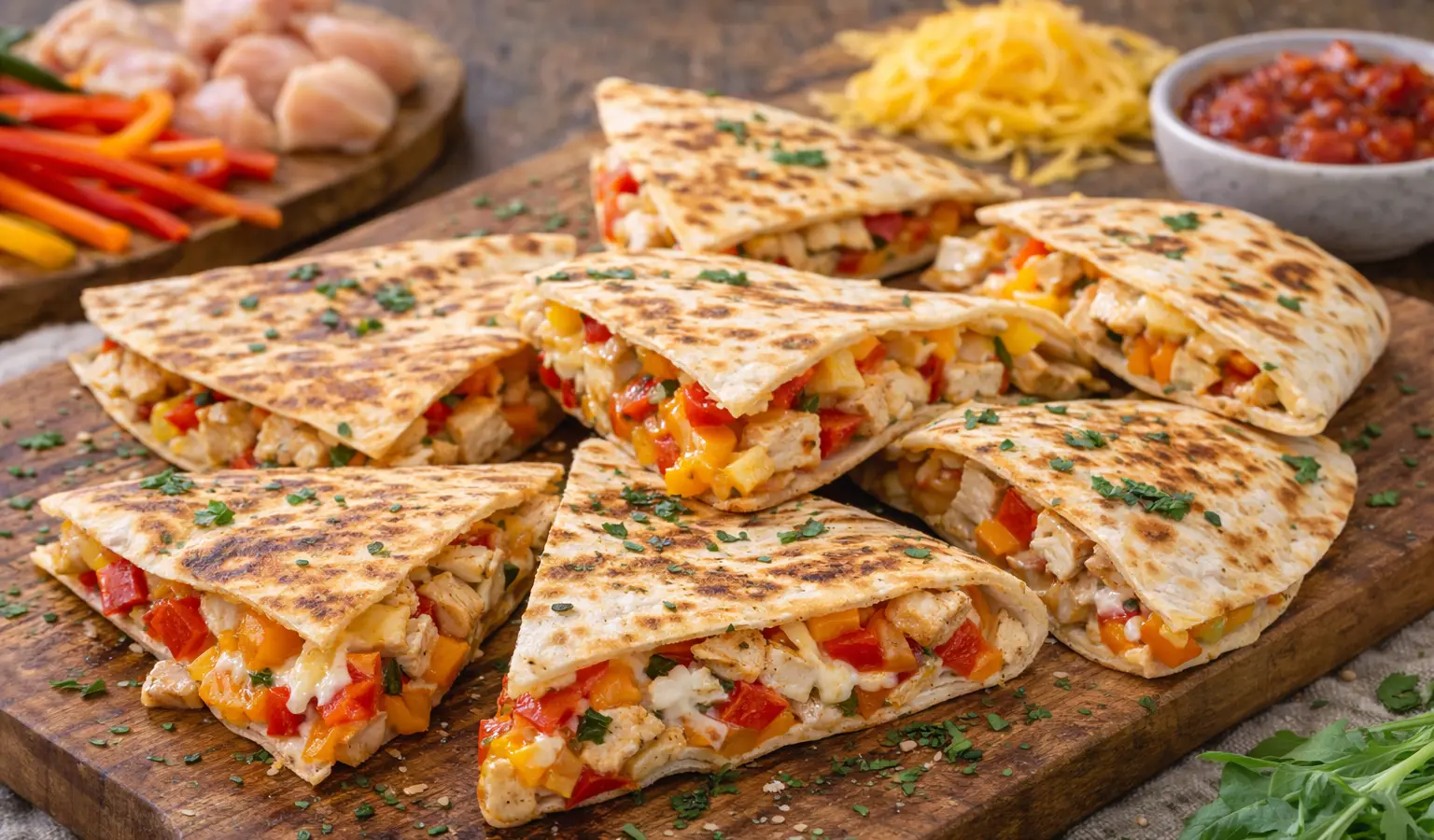 Quesadilla z kurczakiem i papryką