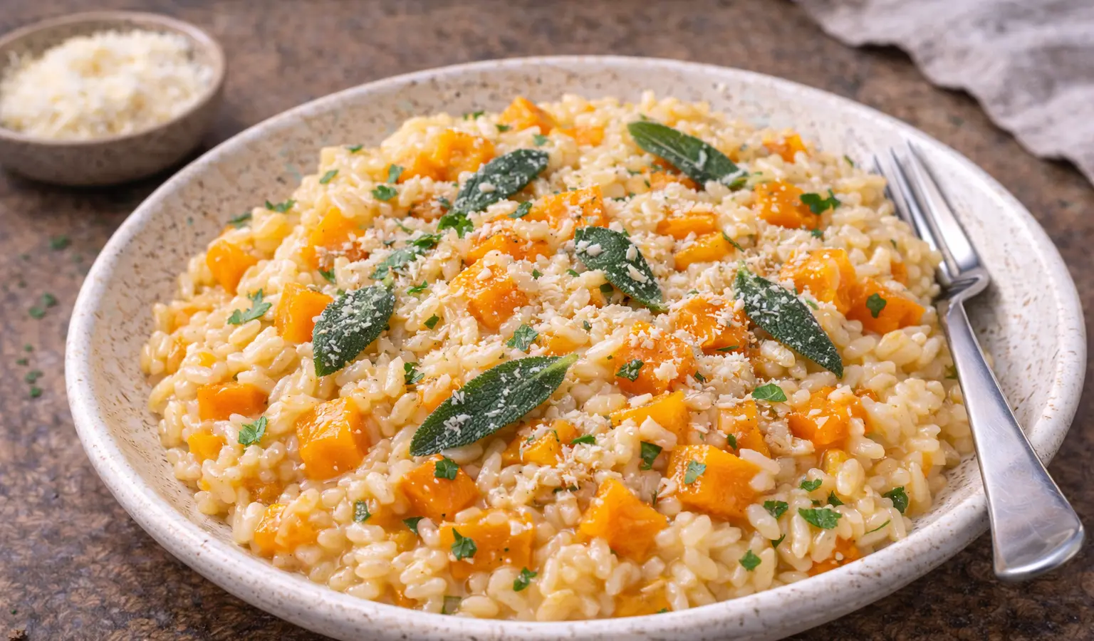 Risotto z dynią i szałwią