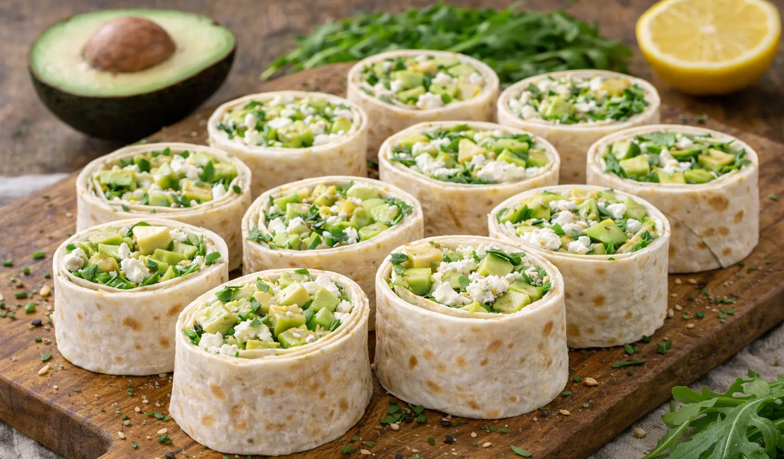 Rollsy z awokado i twarożkiem