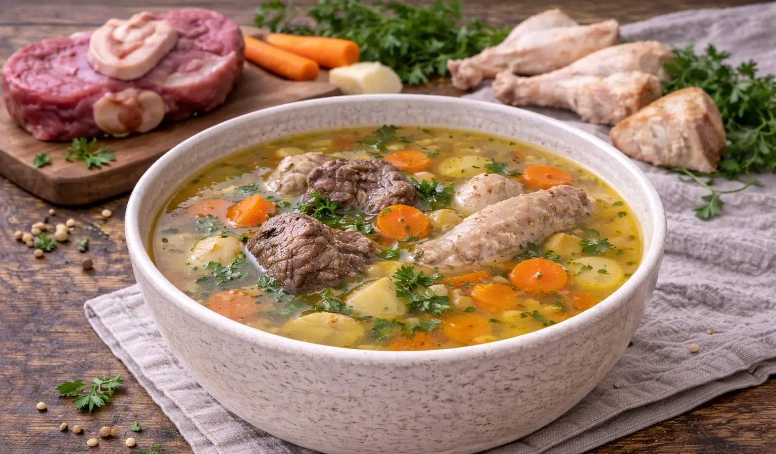 Rosół wołowo-drobiowy
