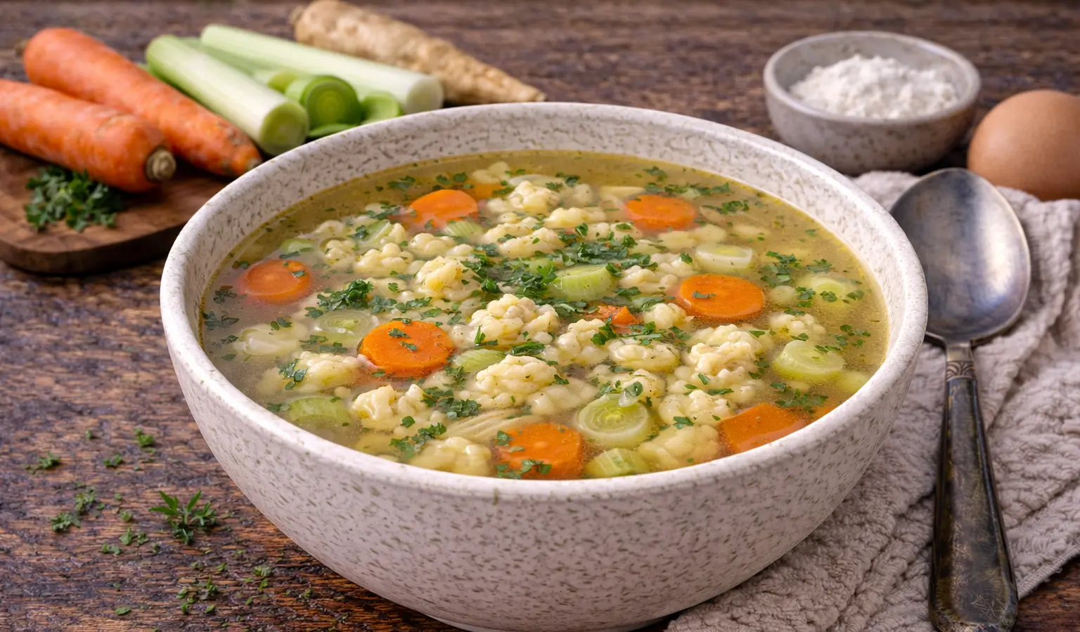 Rosół z kurczakiem i koperkiem