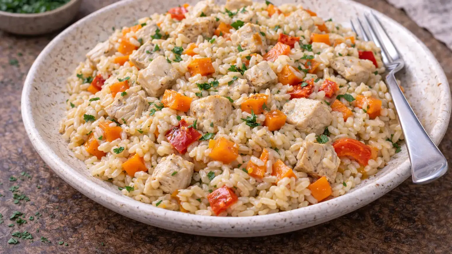 Ryż z indykiem i warzywami