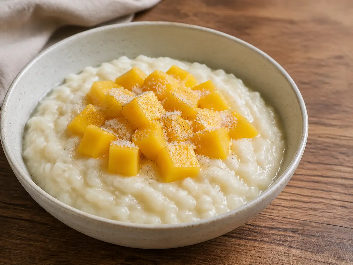Ryż na mleku z mango