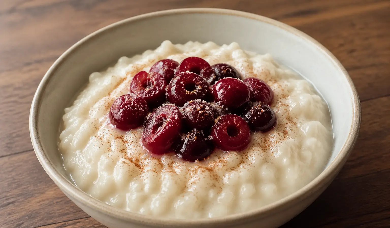 Ryż na mleku z wiśniami