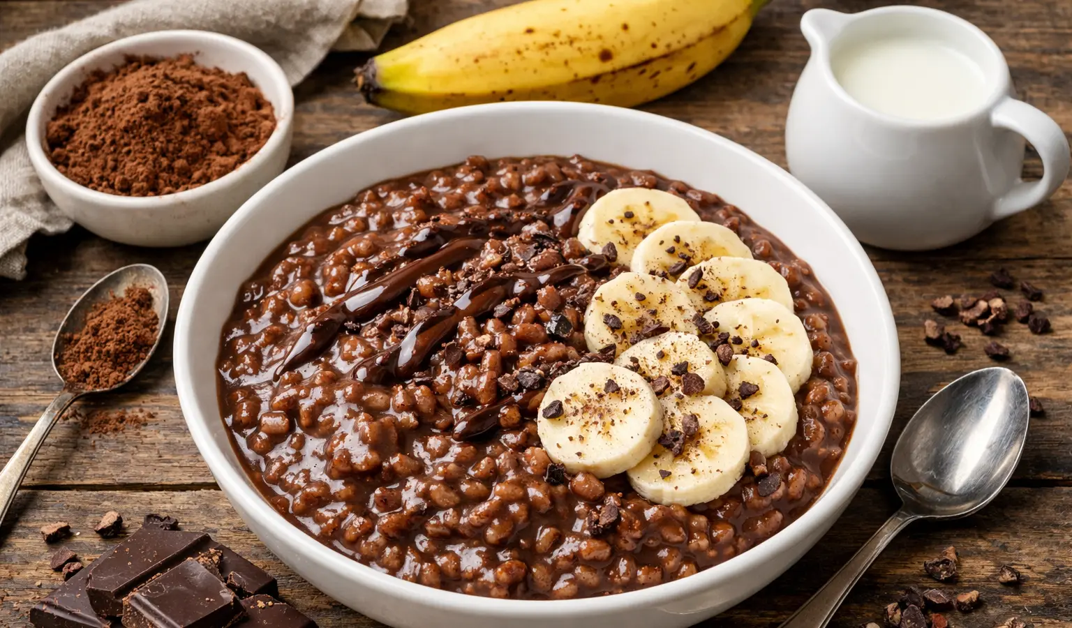 Ryżanka kakaowa z bananem