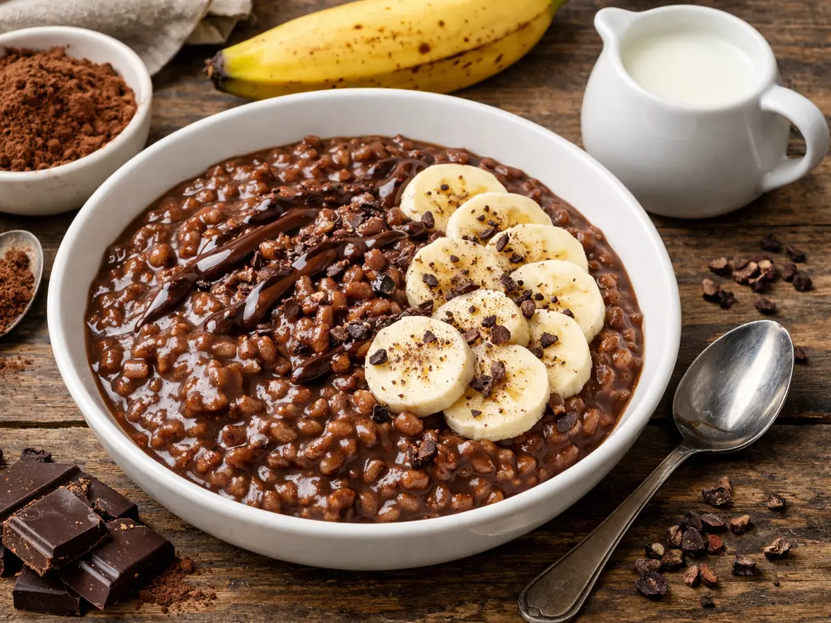 Ryżanka kakaowa z bananem