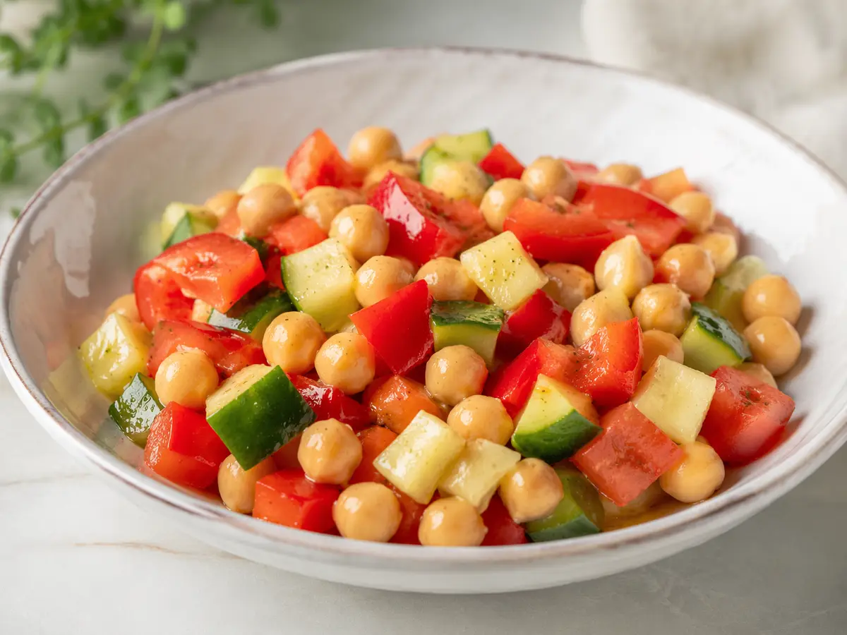 Sałatka z ciecierzycą i papryką