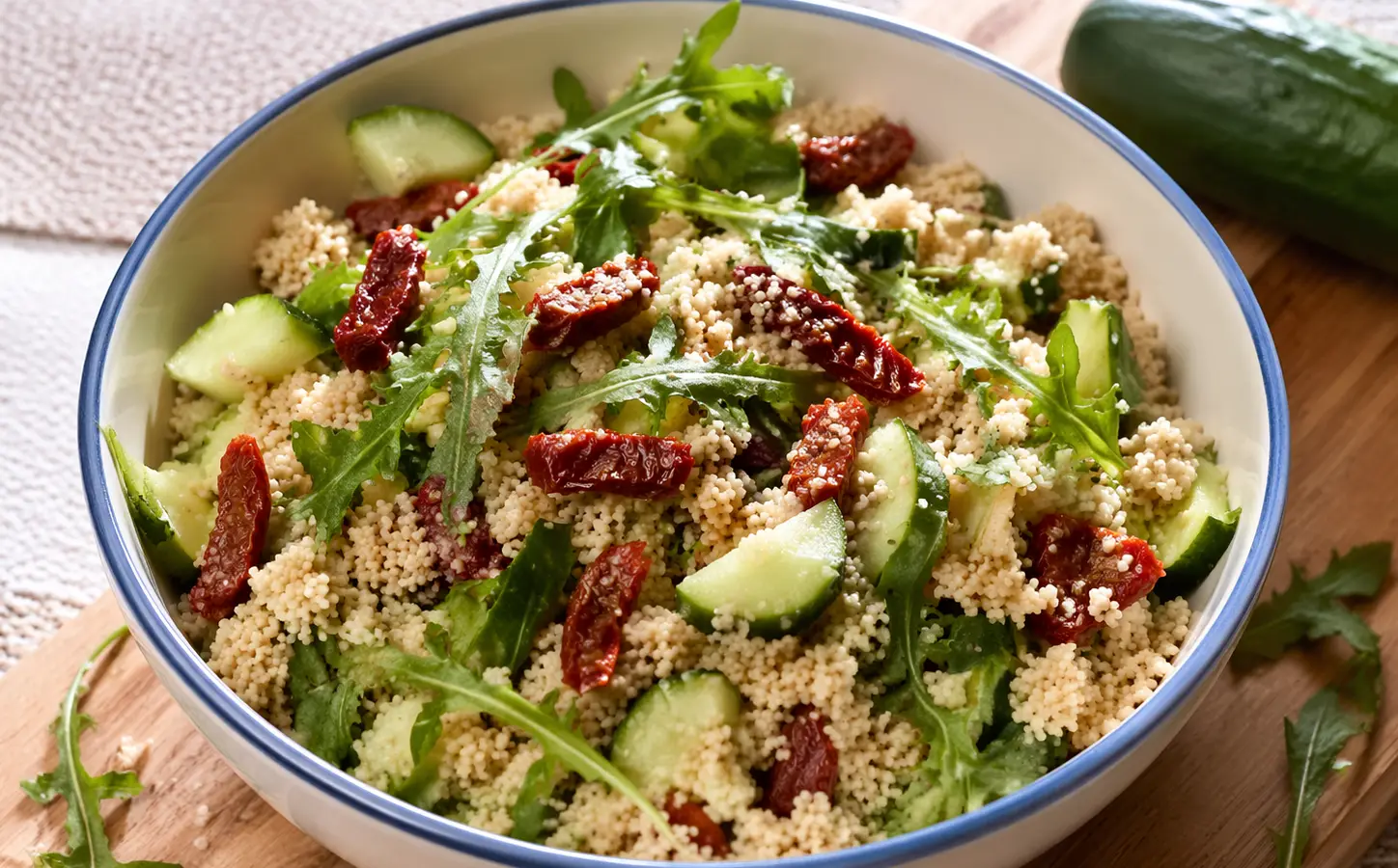 Sałatka z kuskusem i suszonymi pomidorami