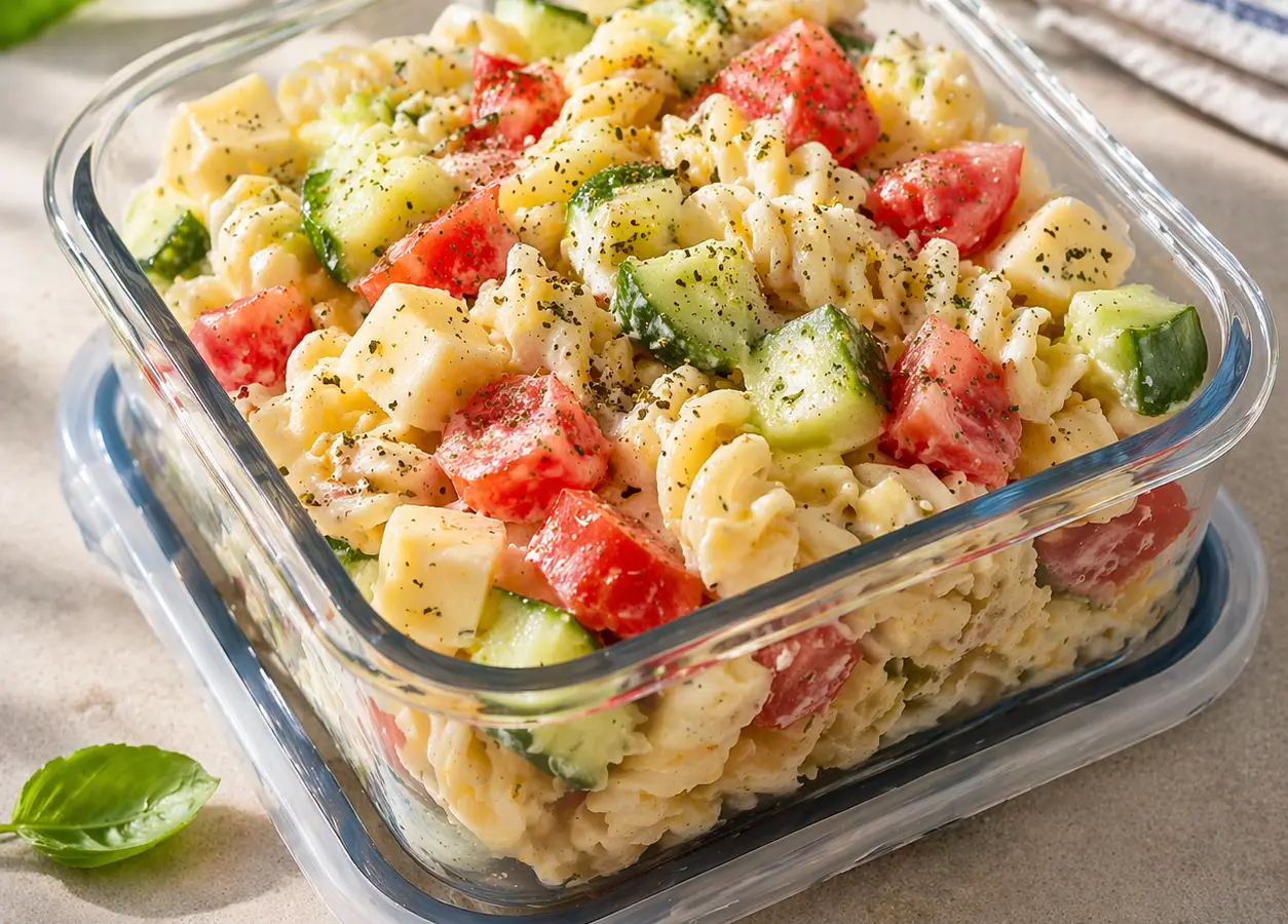 Sałatka makaronowa w pudełku