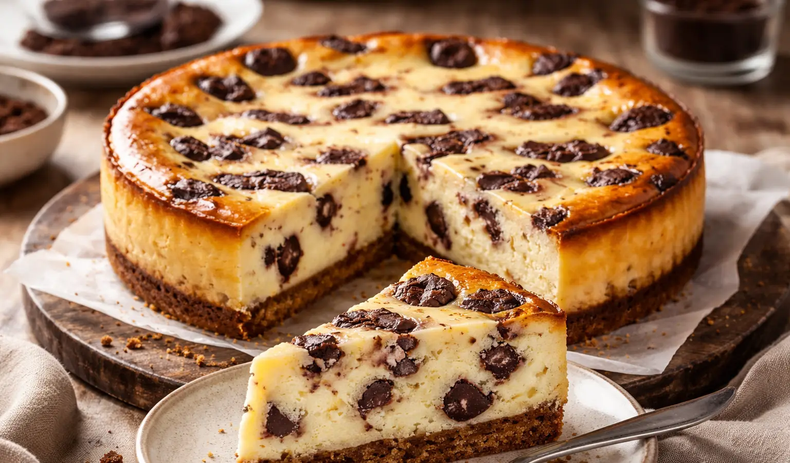 Sernik pieczony z czekoladą