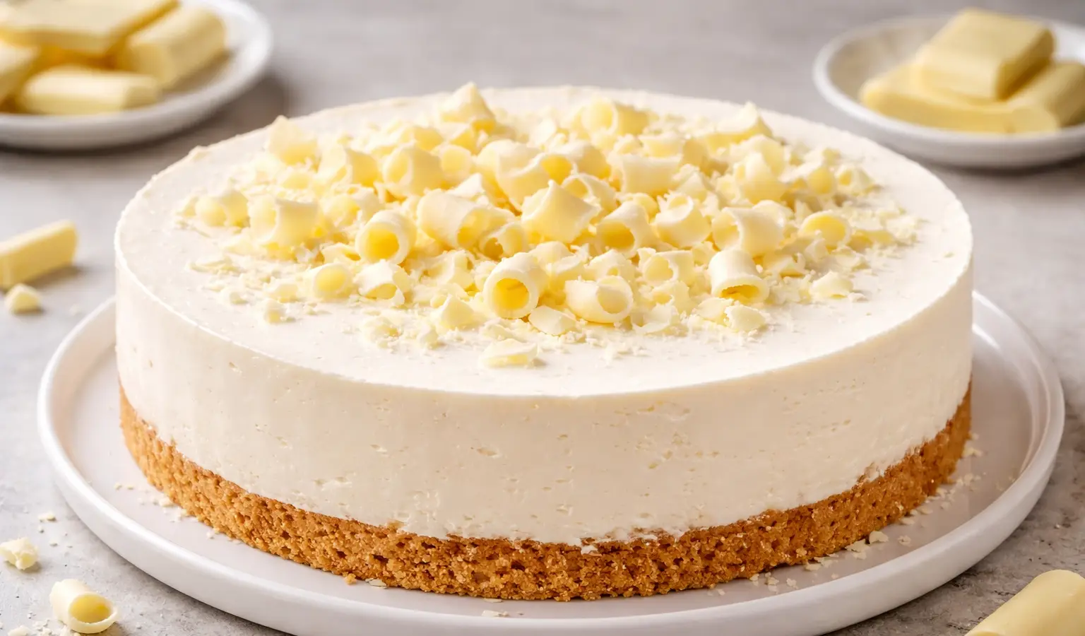 Sernik na zimno z białą czekoladą