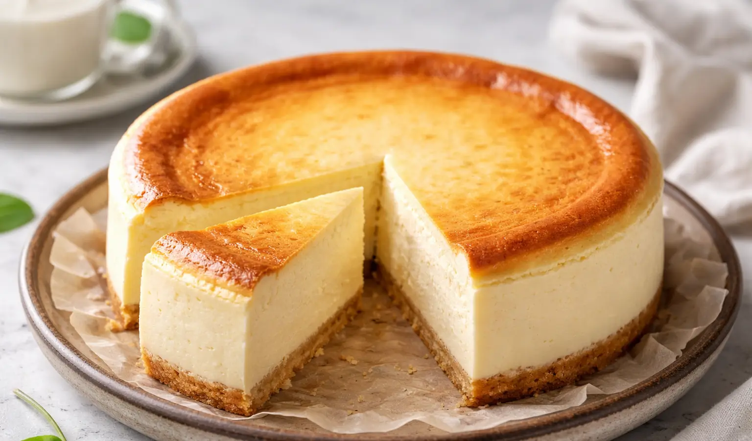 Sernik pieczony waniliowy