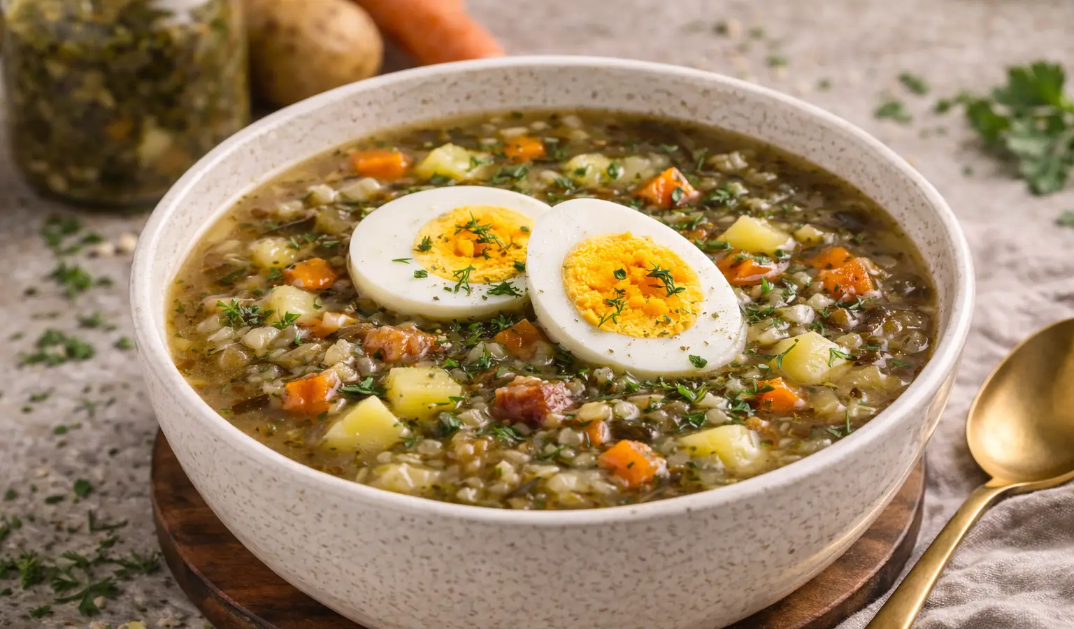 Szczawiowa z jajkiem