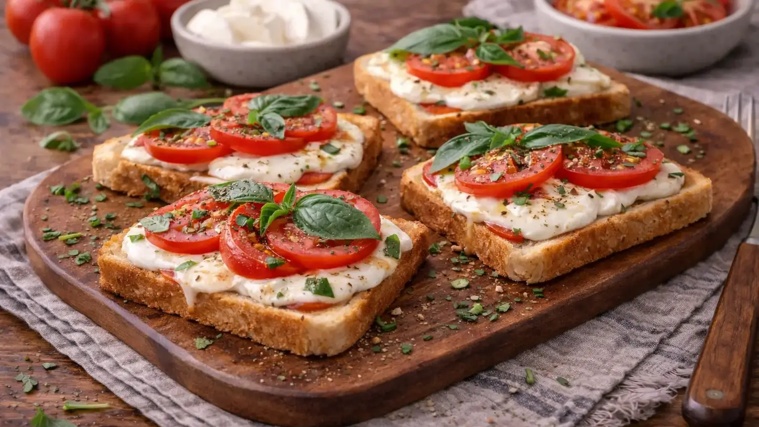 Tosty z mozzarellą i pomidorem