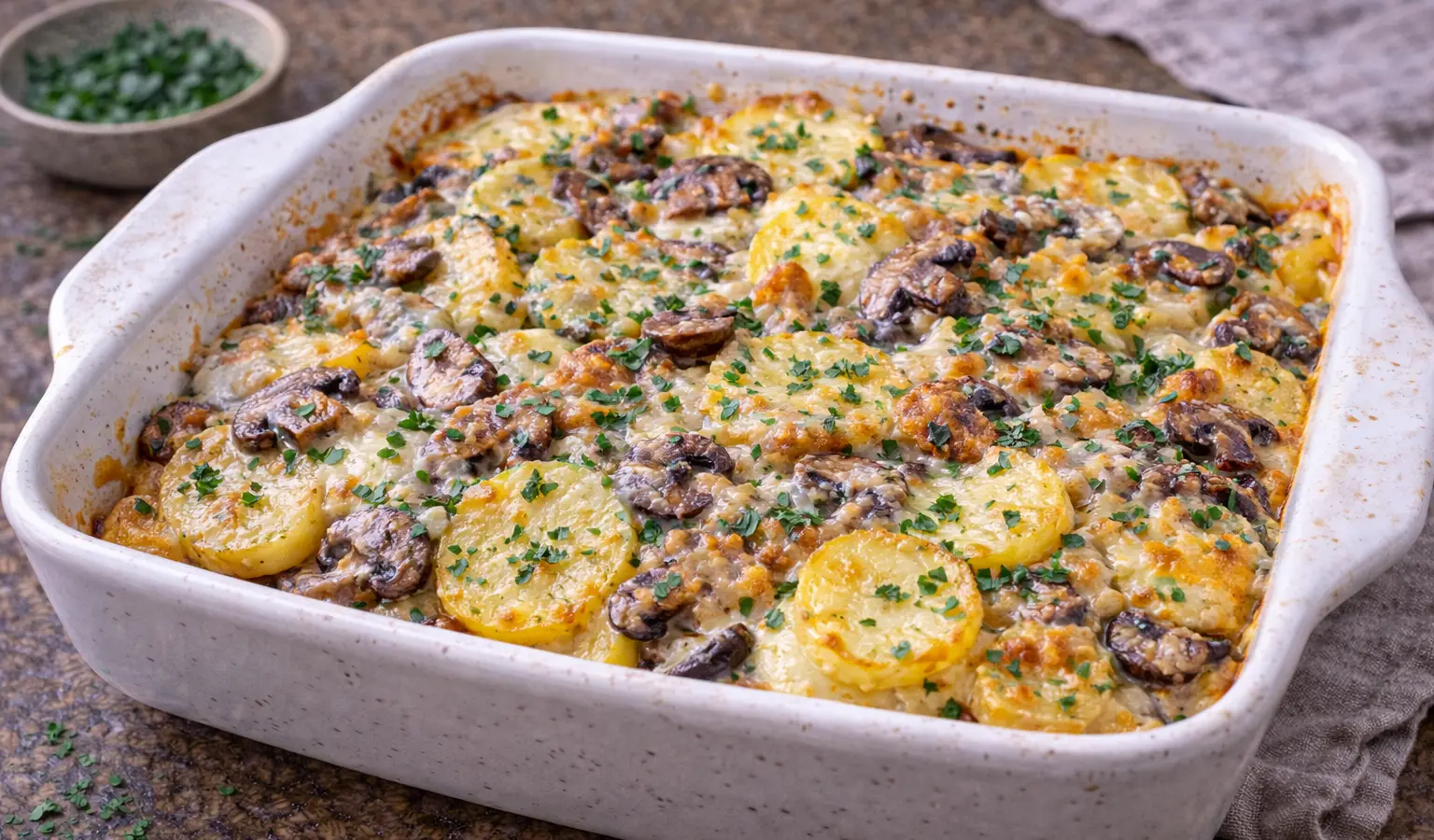 Zapiekanka ziemniaczana z pieczarkami