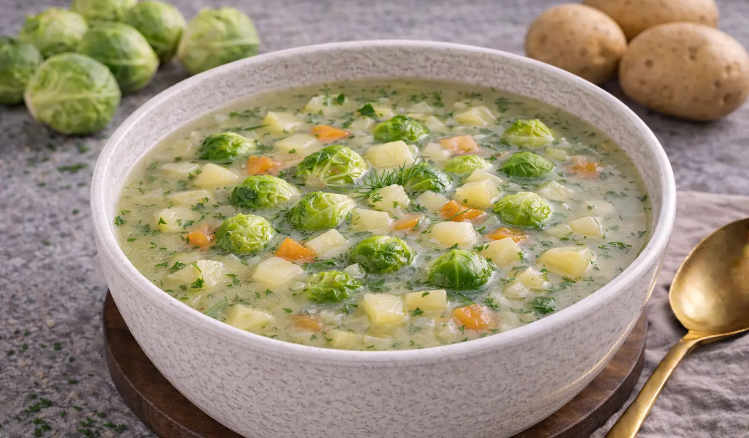 Zupa z brukselki i ziemniaków