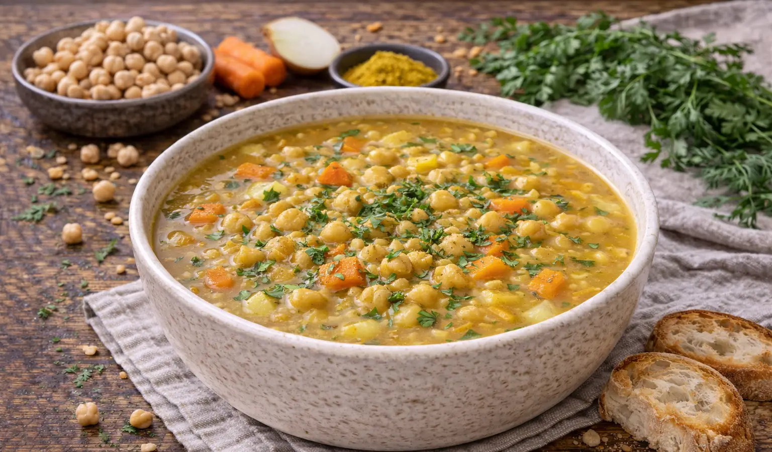 Zupa ciecierzycowa z curry