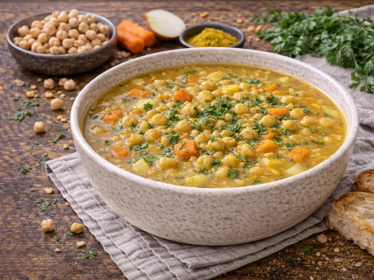 Zupa ciecierzycowa z curry