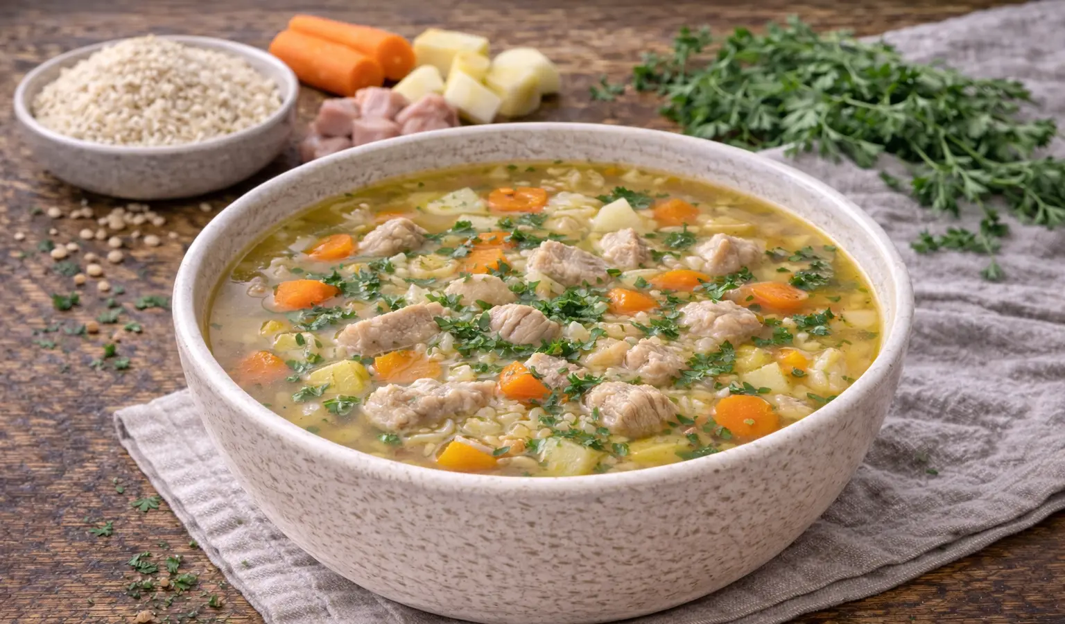 Zupa z indykiem i ryżem