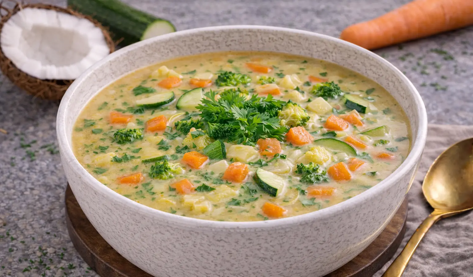 Zupa kokosowa z warzywami