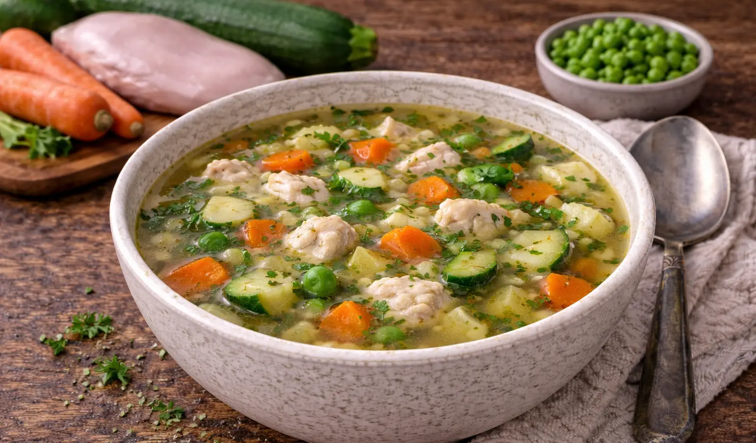 Zupa z kurczakiem i warzywami