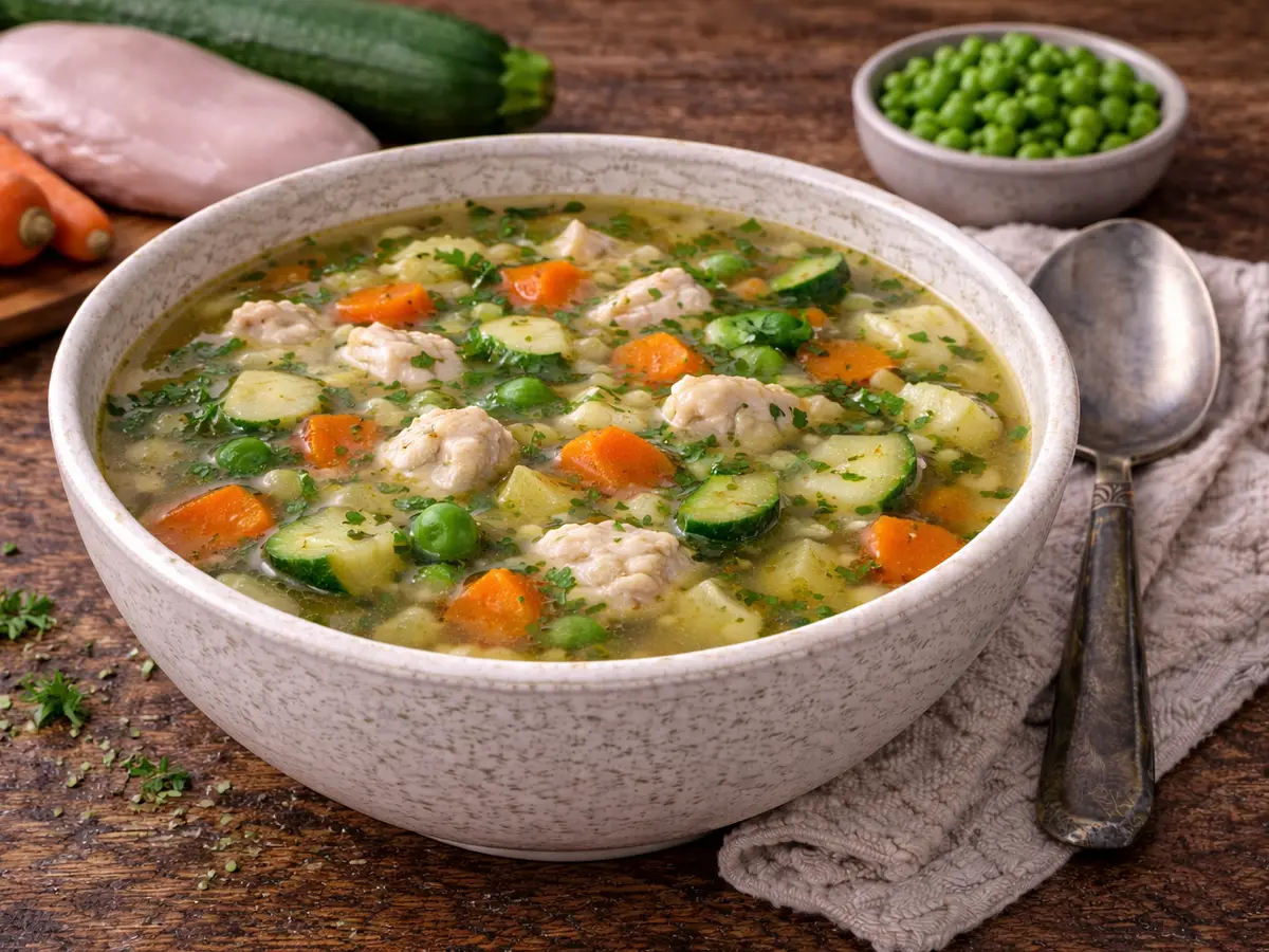 Zupa z kurczakiem i warzywami