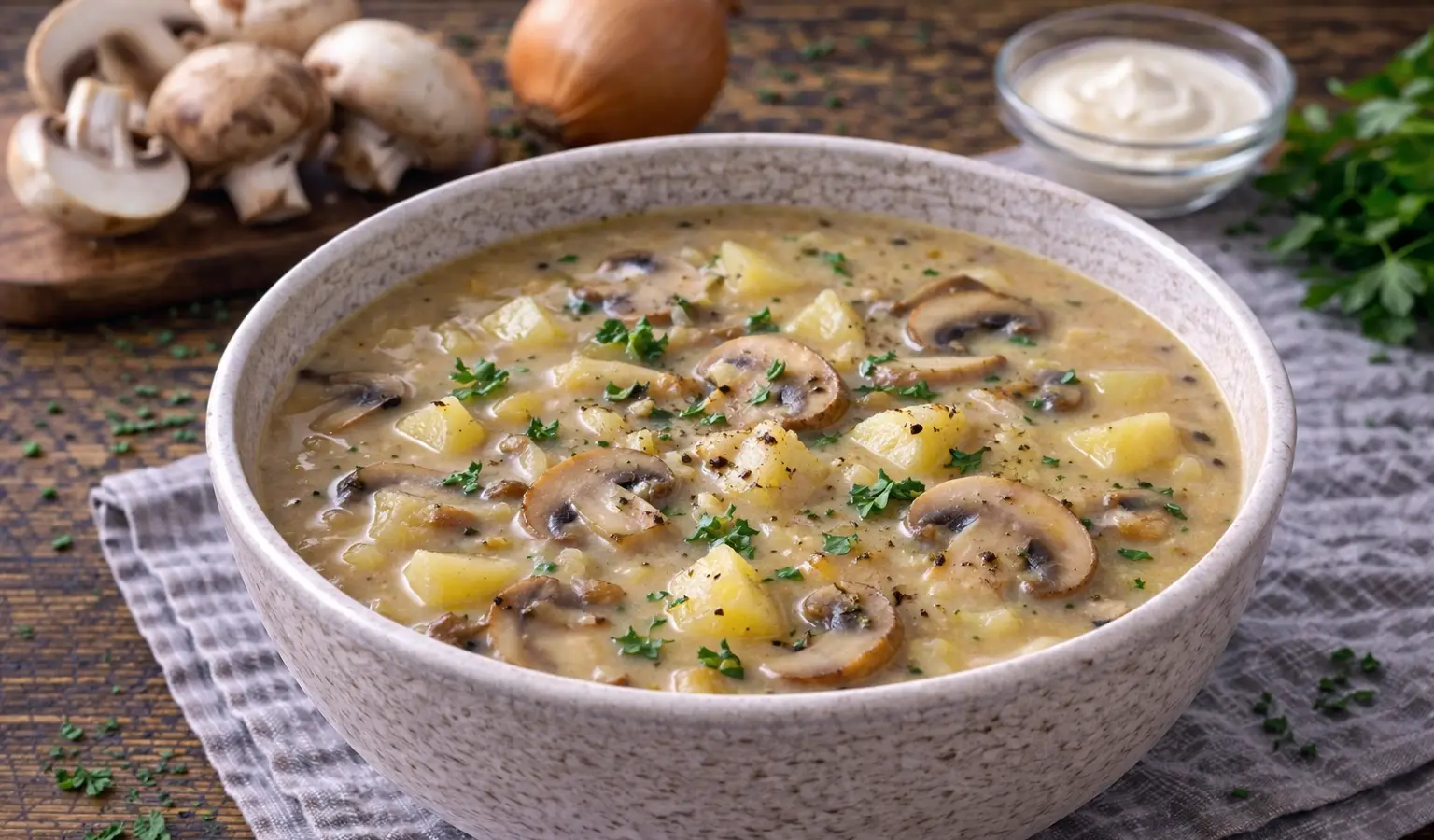 Zupa pieczarkowo-ziemniaczana