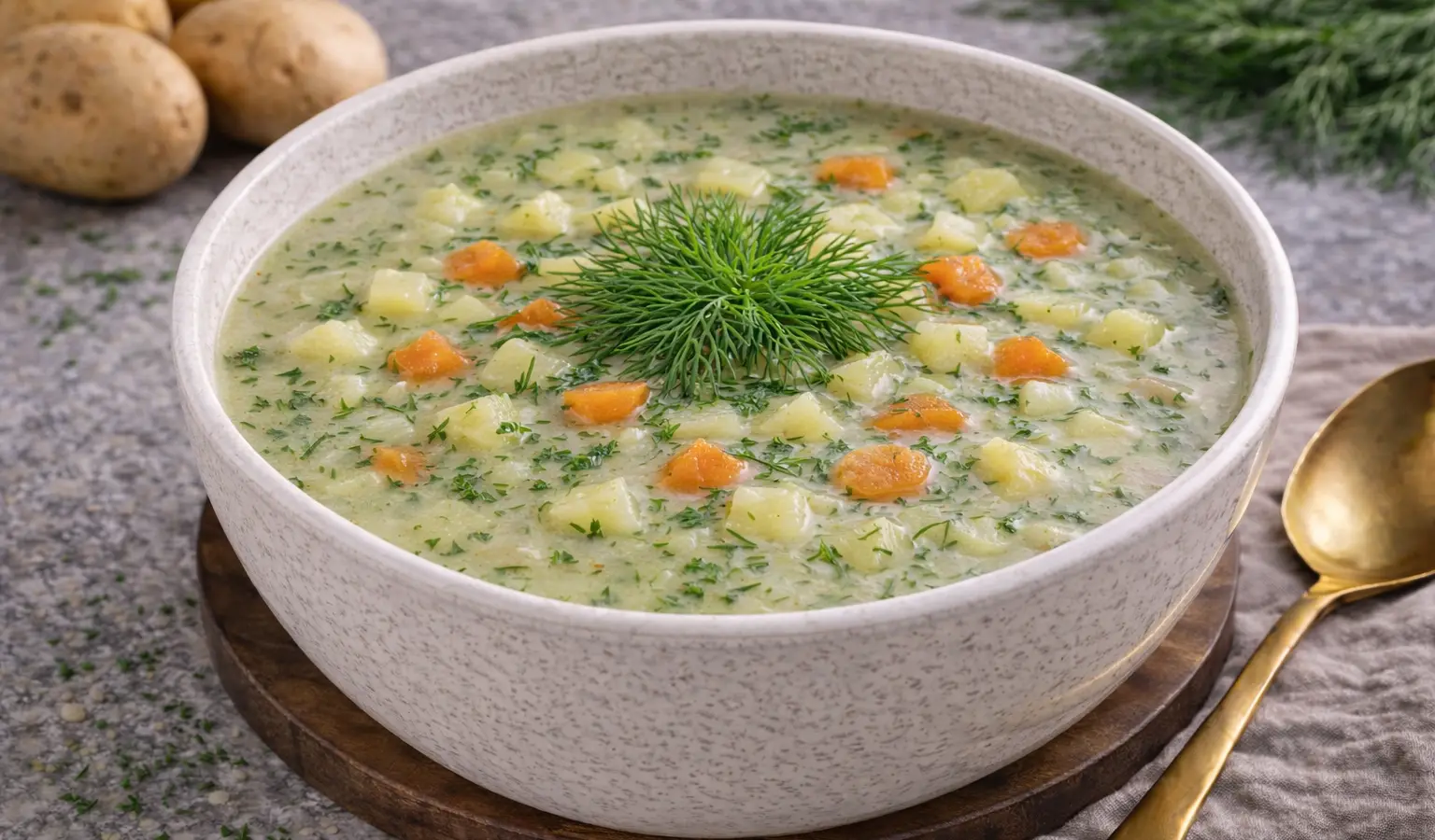 Zupa ziemniaczana z koperkiem